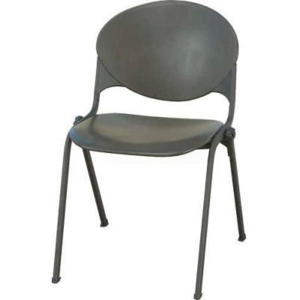 Kfi KFI Plastic Stack Chair - Charcoal 2000-P01 CHARCOAL